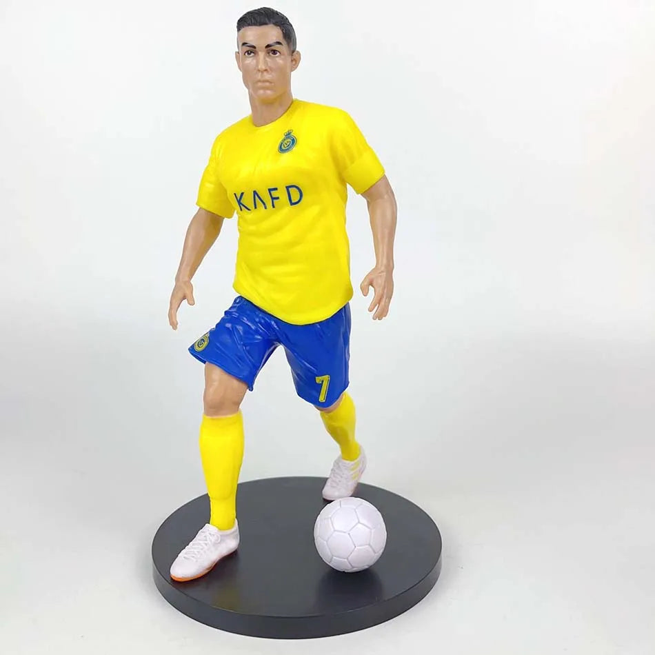 6pcs New Football Star FIFA C.Ronaldo Messi Mbappe Model Dolls Cartoon Cute Action Figure Car Accessories Football Fans Gifts
