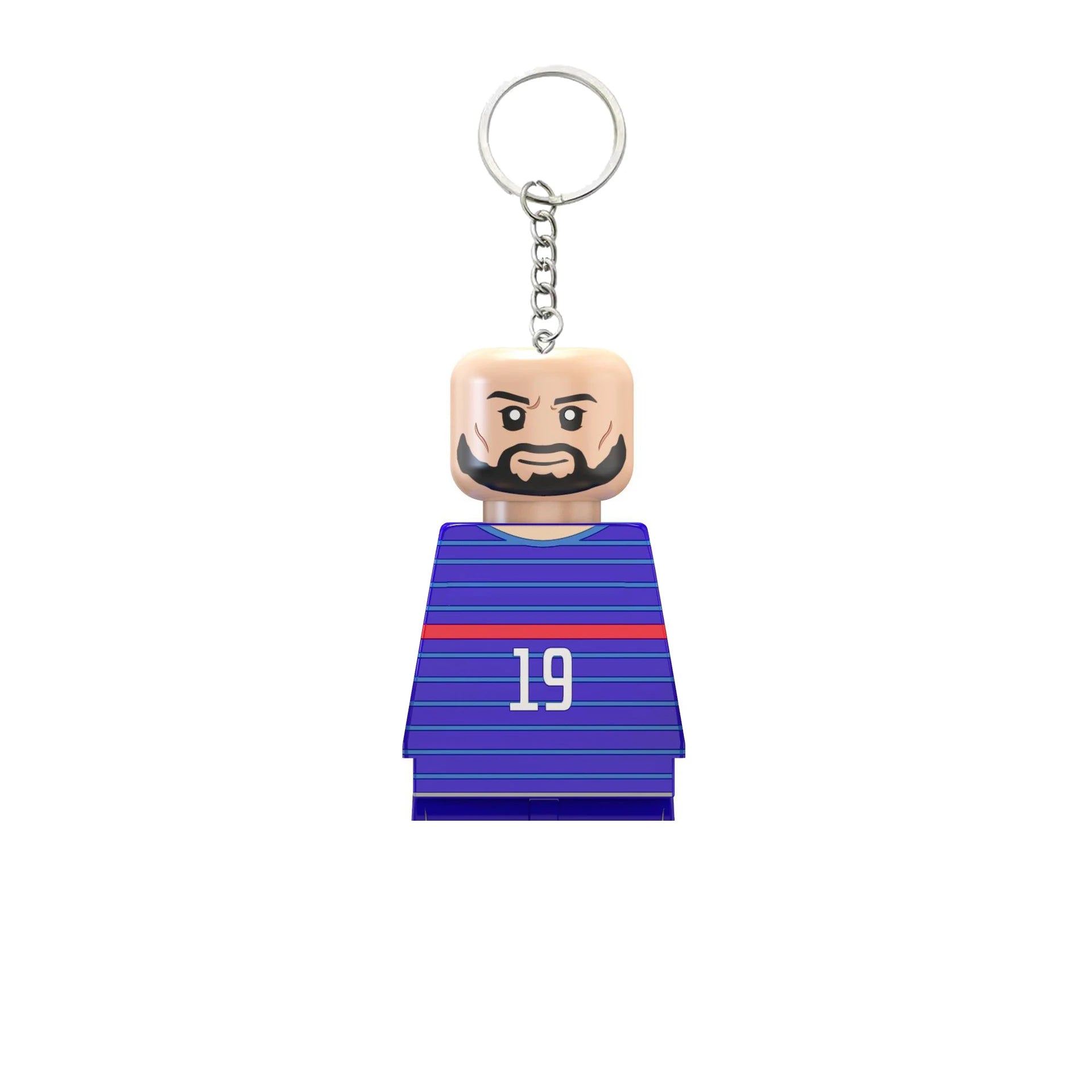 2024 NEW World Famous Football Players Keychain Figurine Messi Ronaldo Neymar Mini Action Building Block Model Toy Kids Gifts