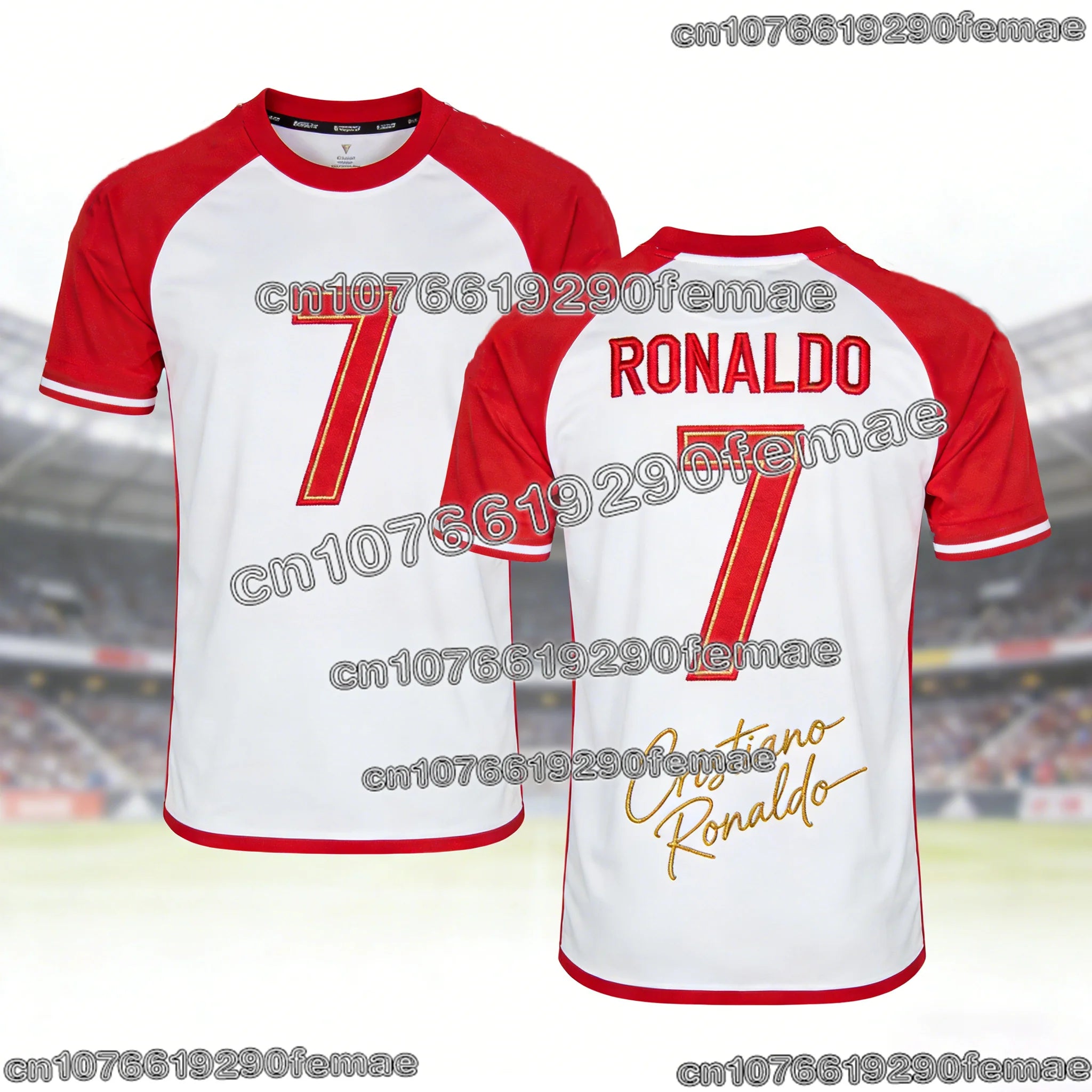 2026 New Ronaldo Number 7 Commemorative Jersey Quick Dry Breathable Sports Tee for Football Fans and Casual Outdoor Wear