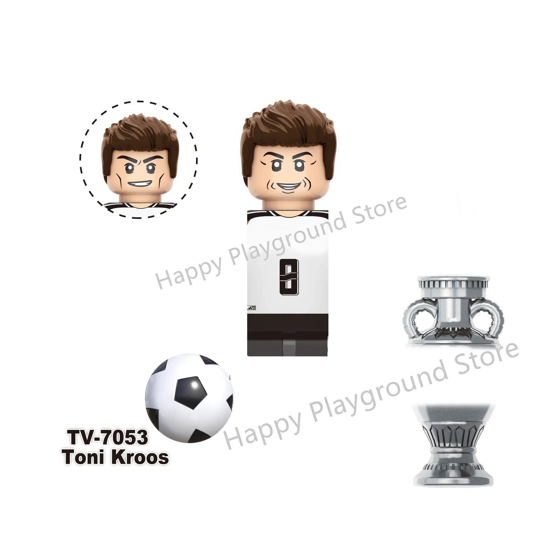 Football Stars Figure Sport Player Bailey Messi Ronaldo Building Blocks Bricks Mini Action Figures Toys For Kids Christmas Gifts