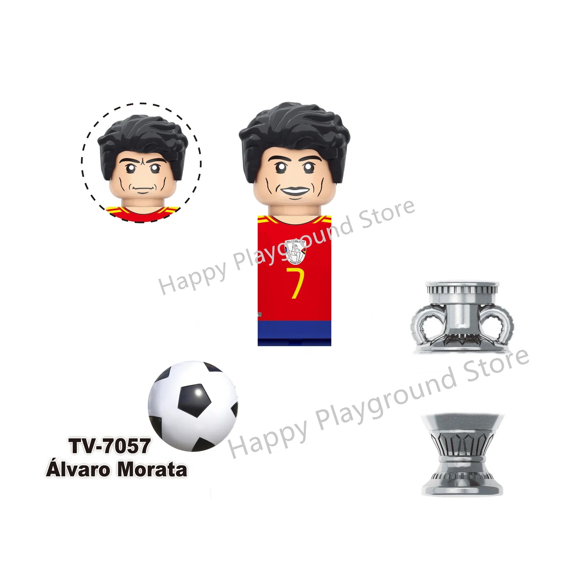 Football Stars Figure Sport Player Bailey Messi Ronaldo Building Blocks Bricks Mini Action Figures Toys For Kids Christmas Gifts