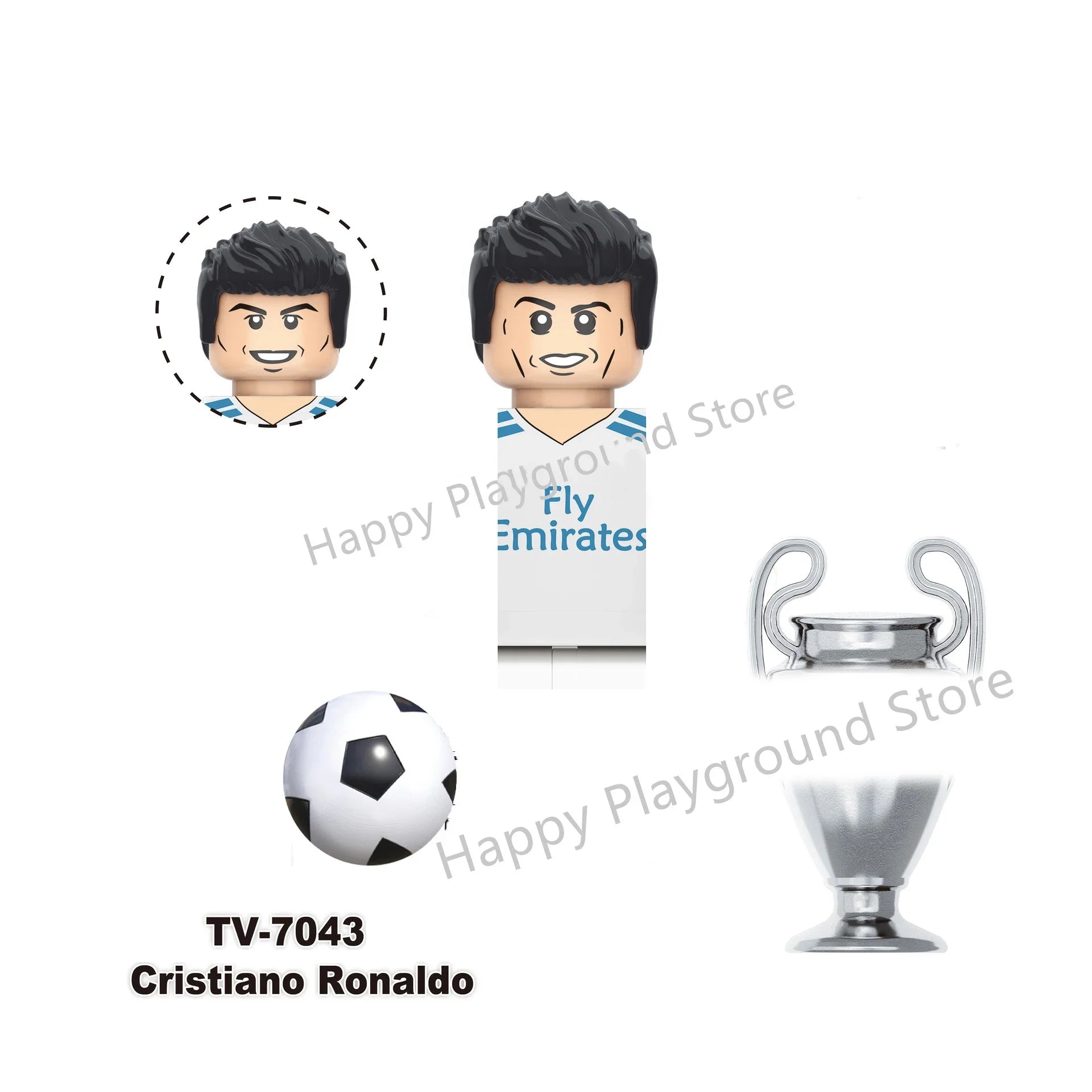 Football Stars Figure Sport Player Bailey Messi Ronaldo Building Blocks Bricks Mini Action Figures Toys For Kids Christmas Gifts