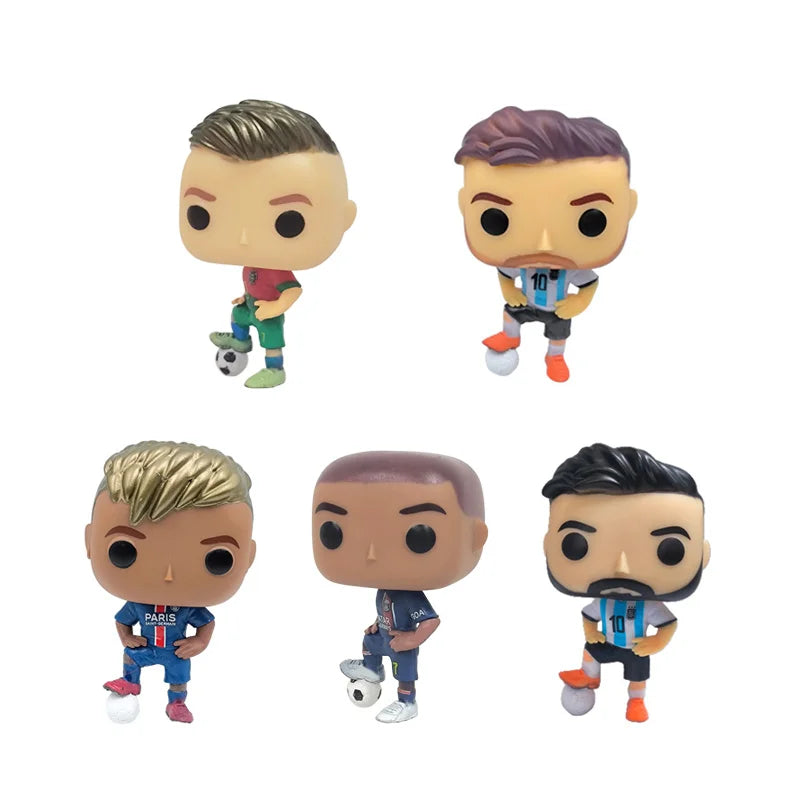 PopRonaldo 7 Messi 20 Mbappe 7 Football 10 Neymar Stars Decoration Action Figure Collection Model Birthday Toy Christmas Gifts