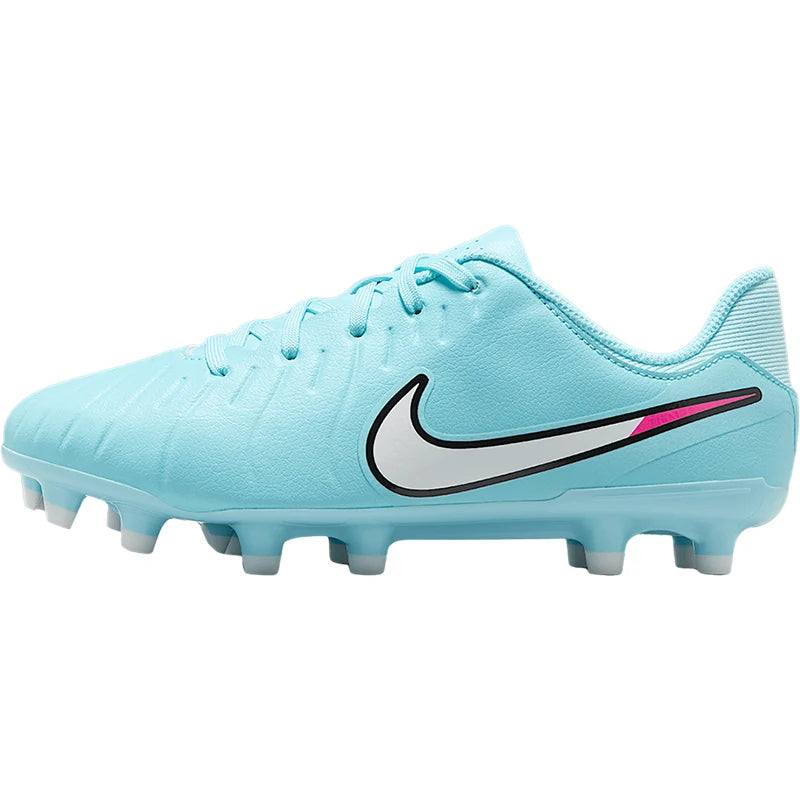 Nike genuine 2025 children's low cut lightweight, anti slip and wear-resistant football shoes DV4348-401