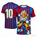 2026 Summer Dragon Ball Super Soccer Jersey Style Oversized T-shirt 3D Print Breathable Sweat-Wicking Retro  Unisex Fitness Tee