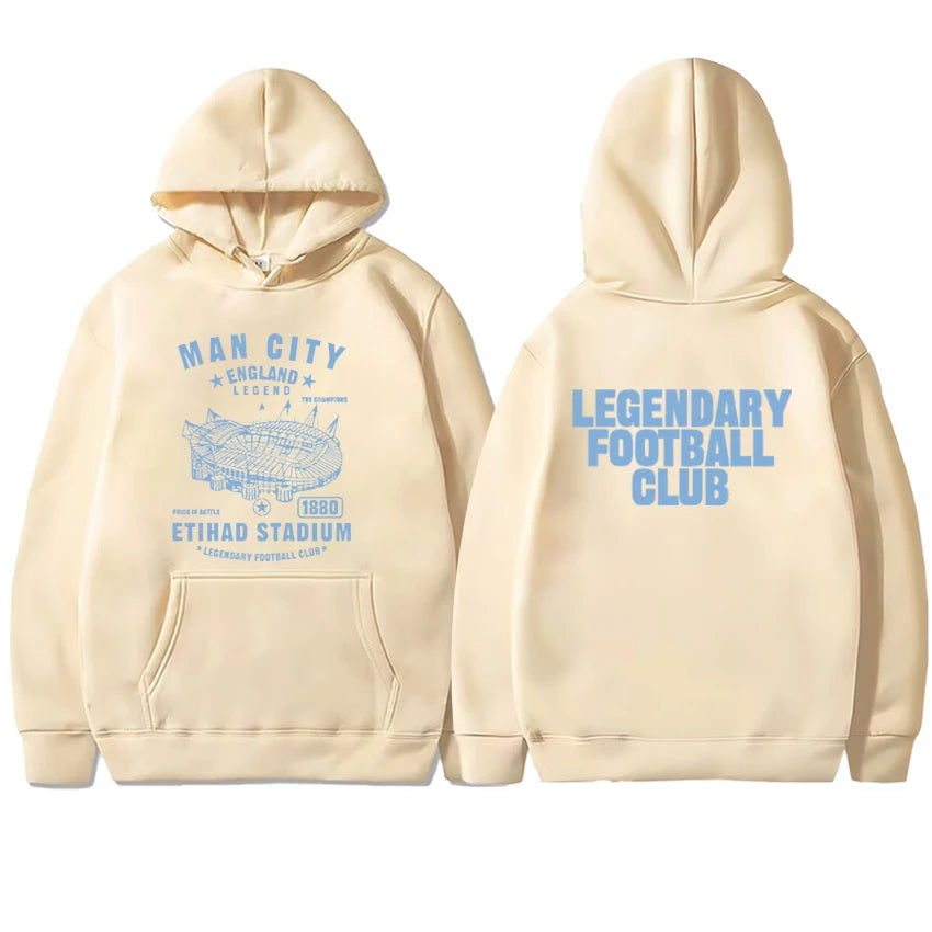 New In Manchester city Graphic Double Sided Printed Autumn Winter Hoodie Long sleeve Men Women Fleece Sweatshirt Unisex Pullover