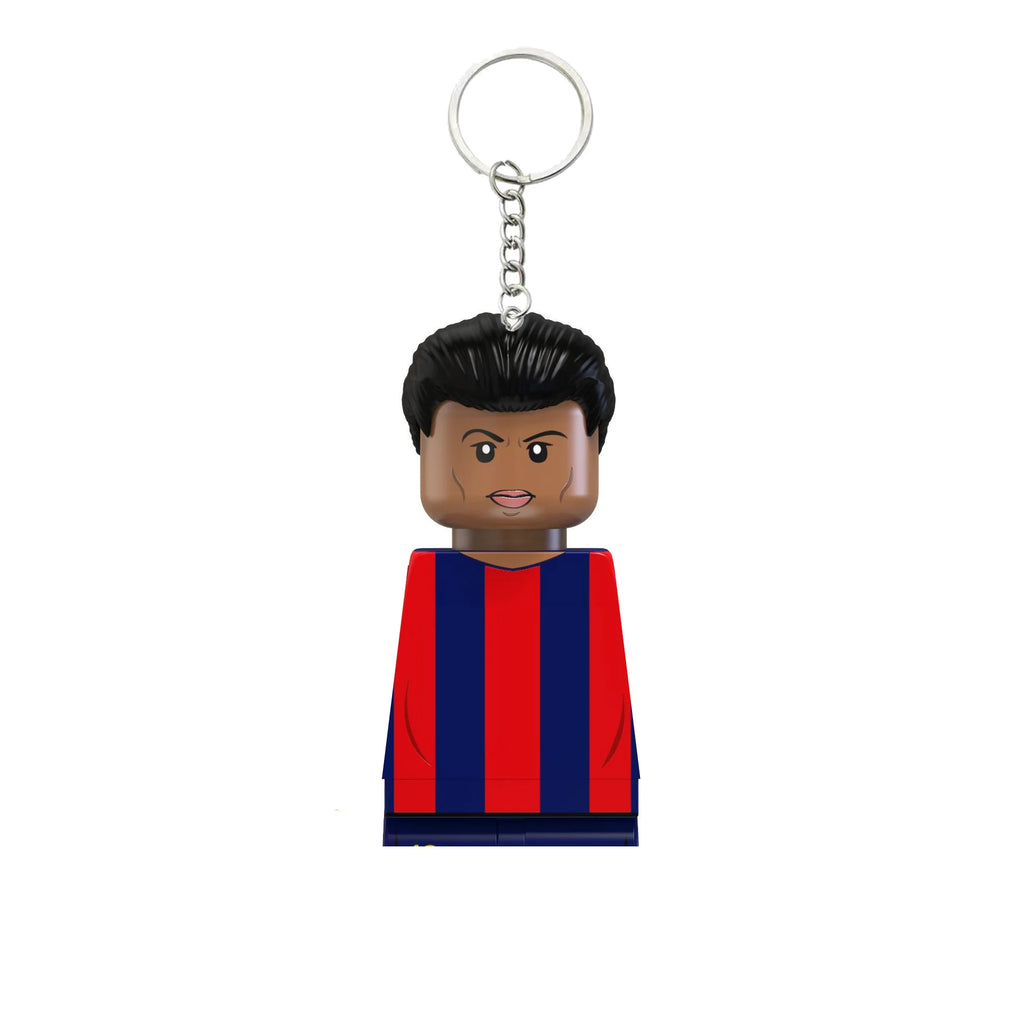 2024 NEW World Famous Football Players Keychain Figurine Messi Ronaldo Neymar Mini Action Building Block Model Toy Kids Gifts