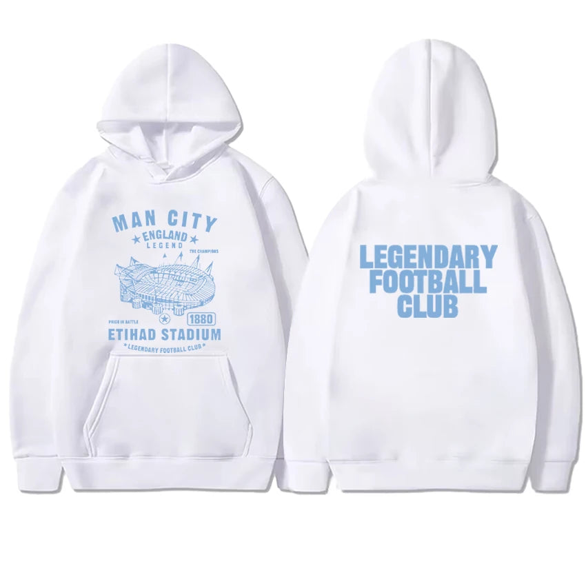 New In Manchester city Graphic Double Sided Printed Autumn Winter Hoodie Long sleeve Men Women Fleece Sweatshirt Unisex Pullover