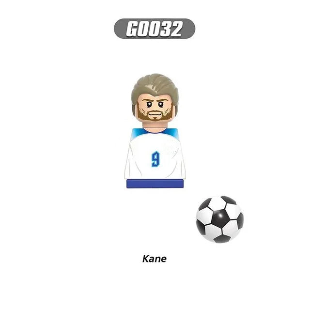 NEW World Famous Football Players Figurine Messi Ronaldo Neymar Lewandowski Mini Action Building Block Model Toy Kids Gifts
