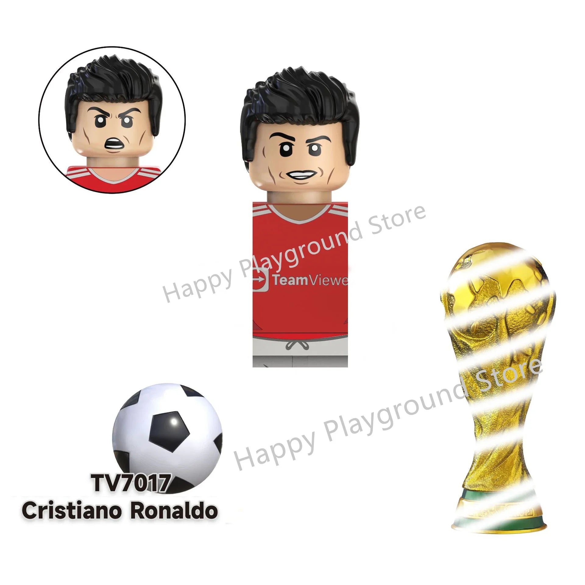 Football Stars Figure Sport Player Bailey Messi Ronaldo Building Blocks Bricks Mini Action Figures Toys For Kids Christmas Gifts