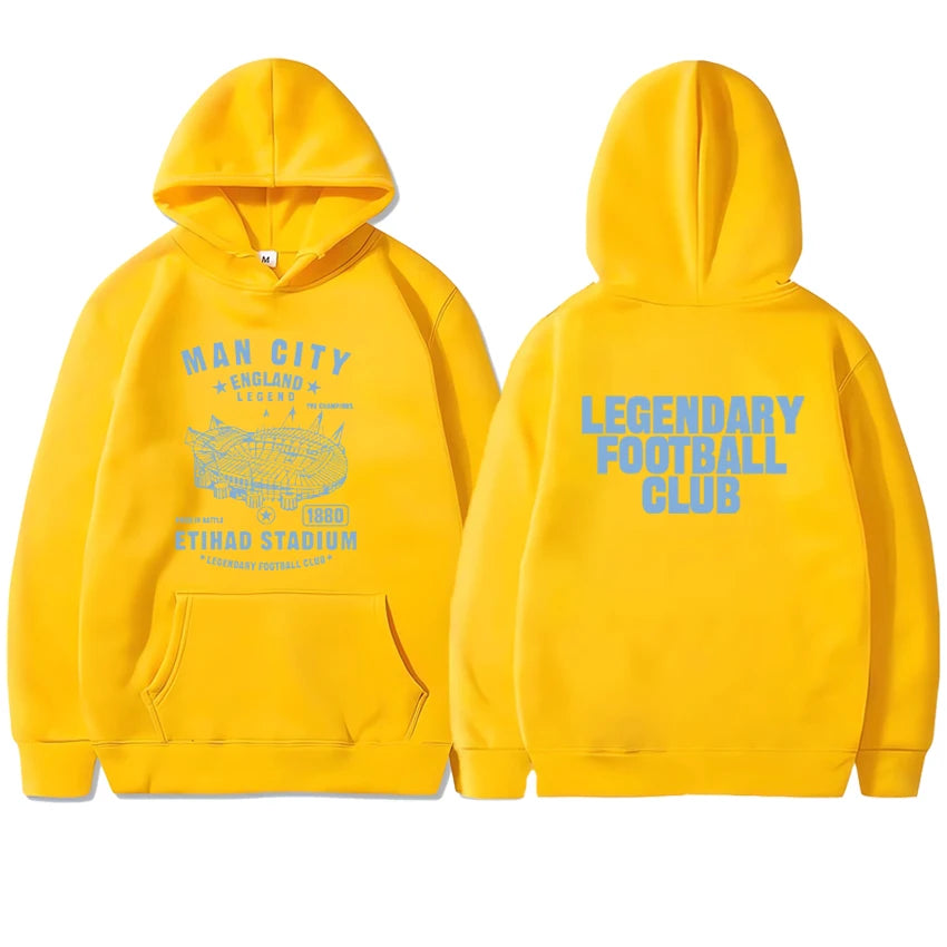New In Manchester city Graphic Double Sided Printed Autumn Winter Hoodie Long sleeve Men Women Fleece Sweatshirt Unisex Pullover