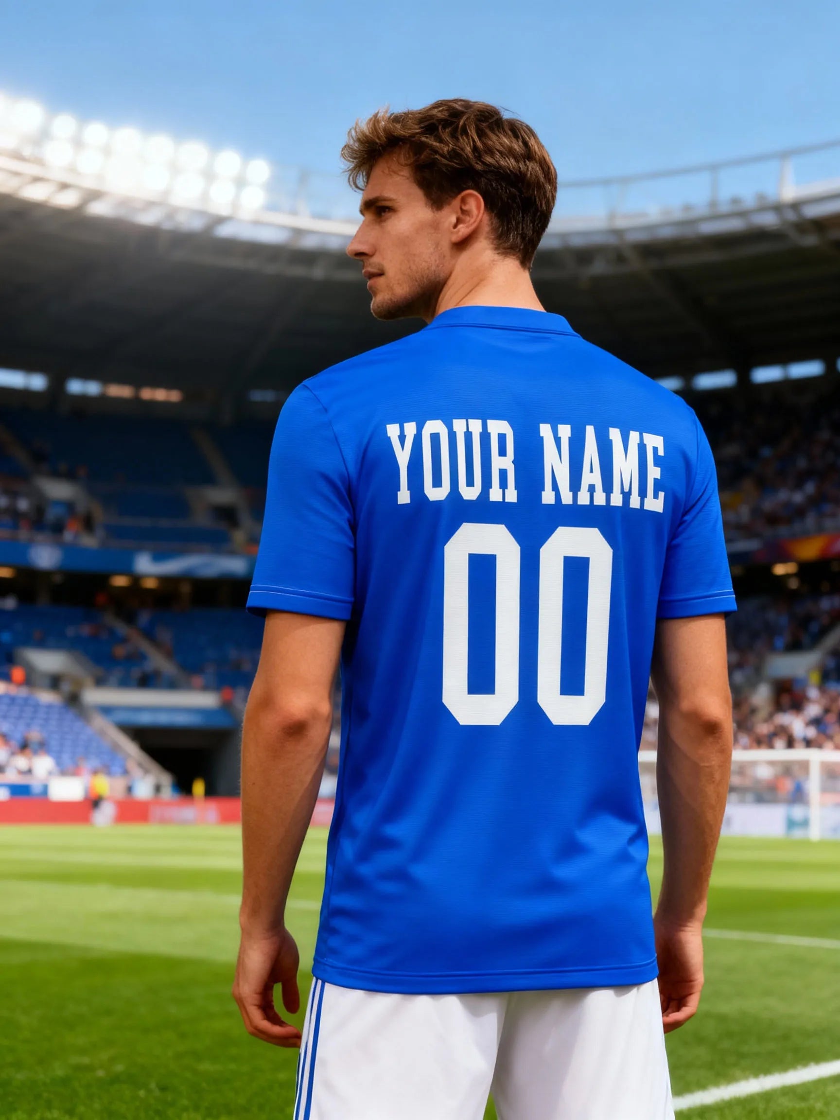 Custom Soccer Jersey With Custom Image, Number And Name, street fashion casual football fan apparel
