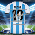 Messi Fashion Superstar Commemorative Football Jersey T-shirt with Breathable Material for Comfort in Daily Outdoor Activities