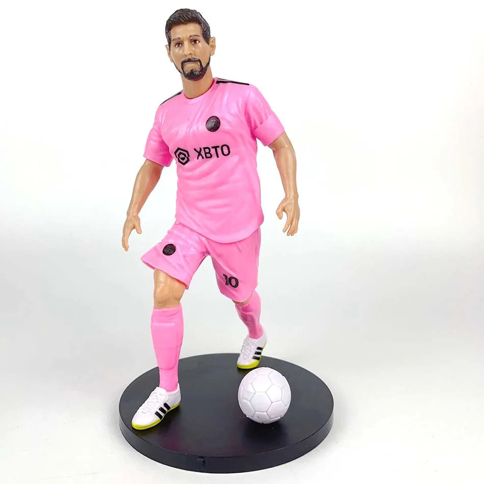 6pcs New Football Star FIFA C.Ronaldo Messi Mbappe Model Dolls Cartoon Cute Action Figure Car Accessories Football Fans Gifts