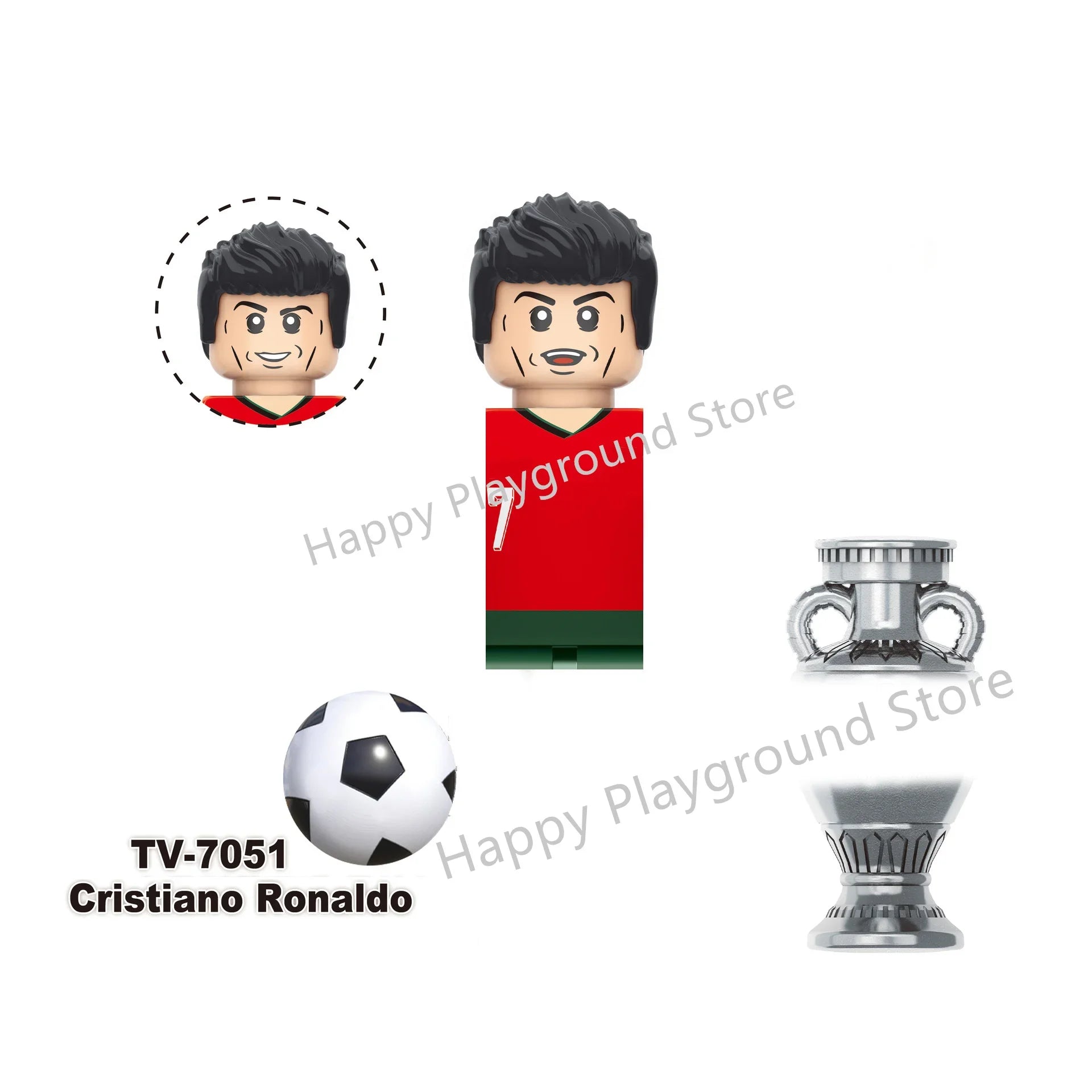 Football Stars Figure Sport Player Bailey Messi Ronaldo Building Blocks Bricks Mini Action Figures Toys For Kids Christmas Gifts