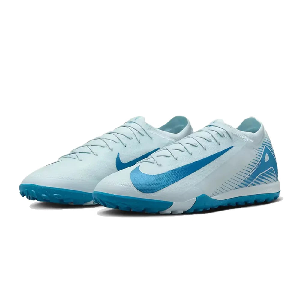 Nike Mercurial Vapor 16 Pro Zoom Vapor 16 Pro TF (Rubber Studs) Anti-Slip Durable Soccer Cleats Men's White/Blue FQ8687-400