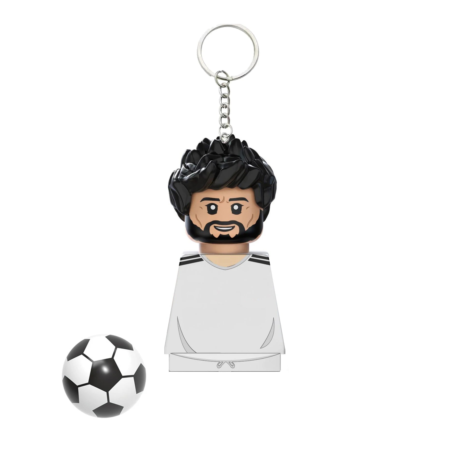 2024 NEW Football Players Keychain Figurine Messi Ronaldo Neymar Mini Action Building Block Model Toy Children's Birthday Gifts