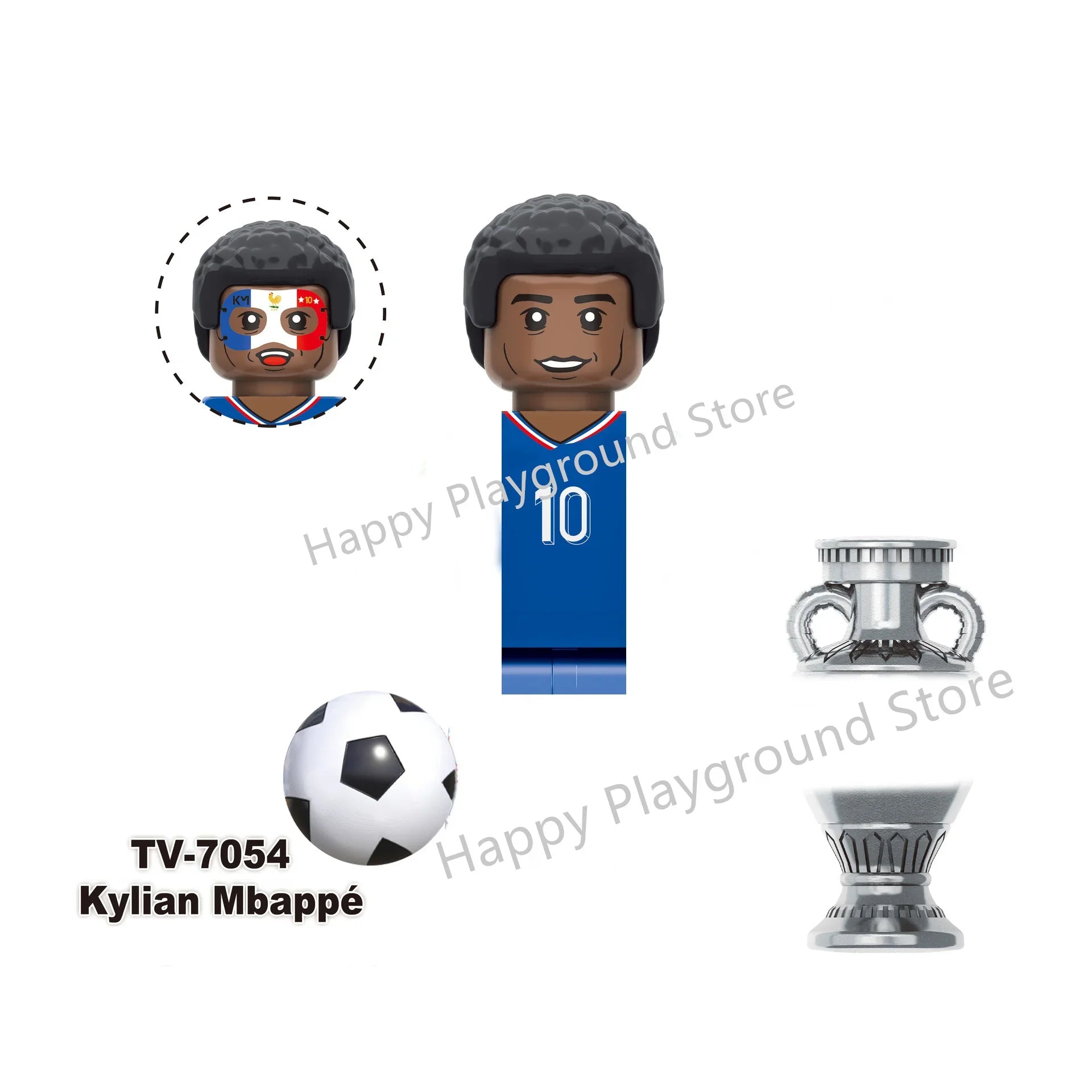 Football Stars Figure Sport Player Bailey Messi Ronaldo Building Blocks Bricks Mini Action Figures Toys For Kids Christmas Gifts