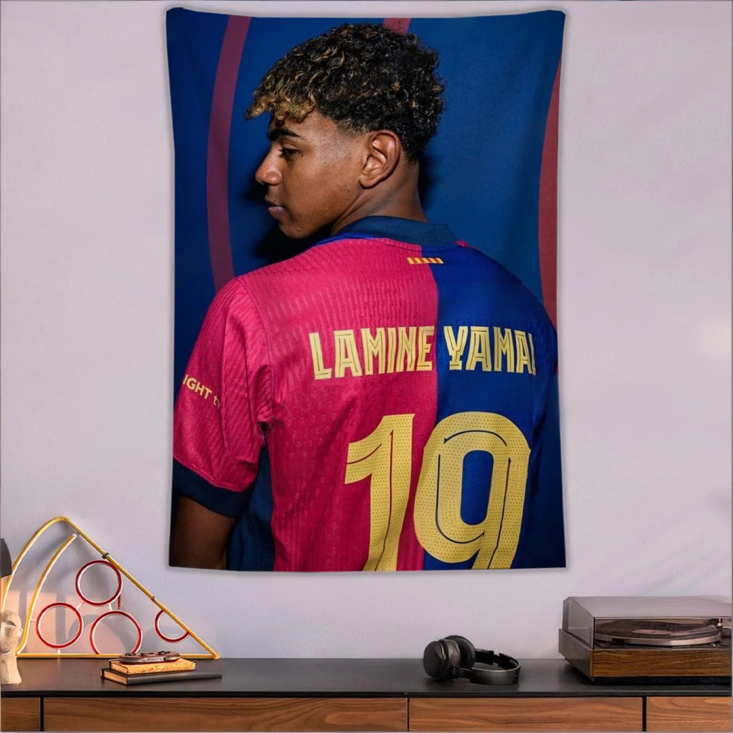 Yamal Tapestry Spanish Men S Football Poster Bedroom Decorative Aesthetic Tapestry Barcelona Flag Wallpaper for Friends