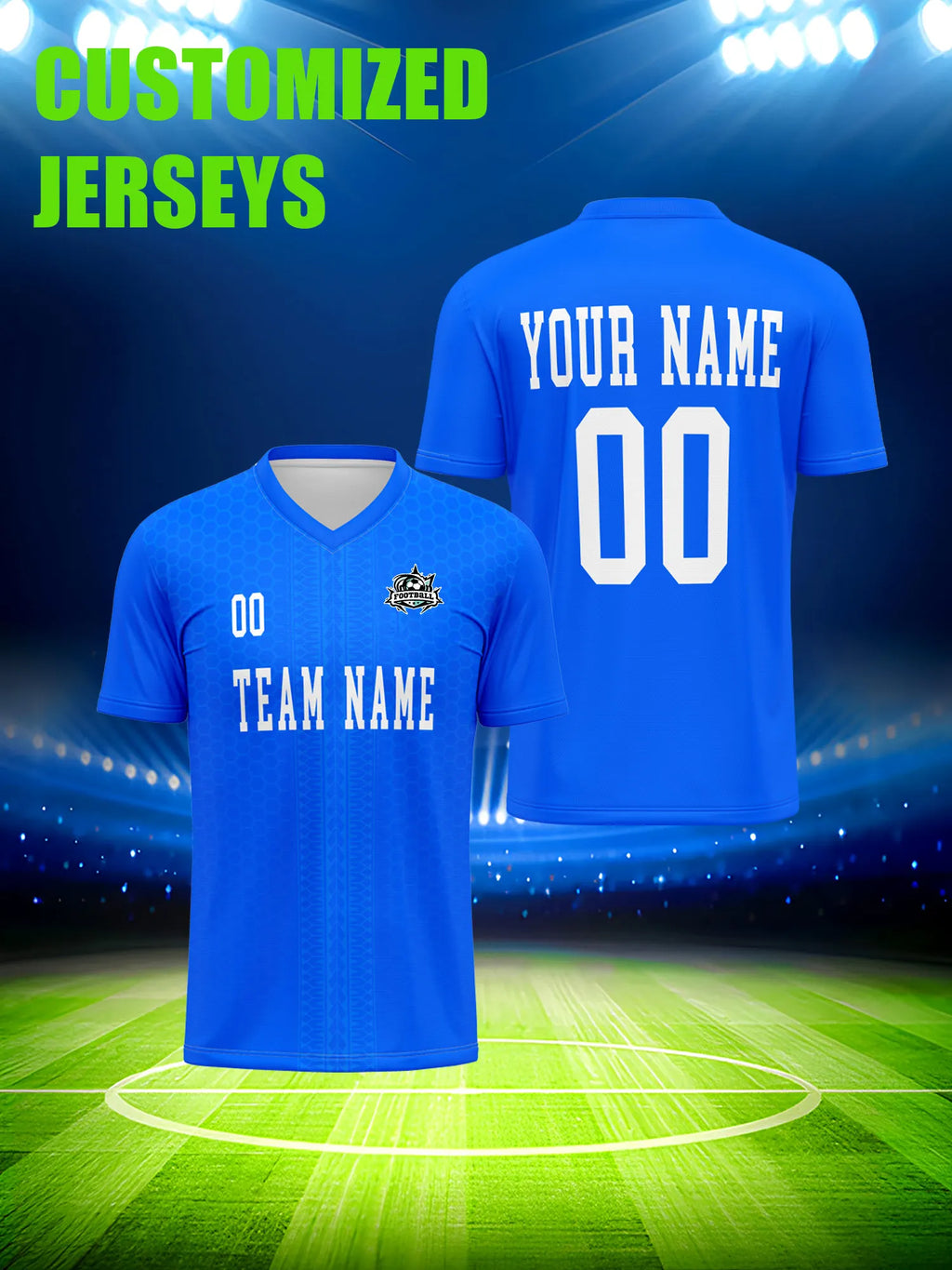 Custom Soccer Jersey With Custom Image, Number And Name, street fashion casual football fan apparel