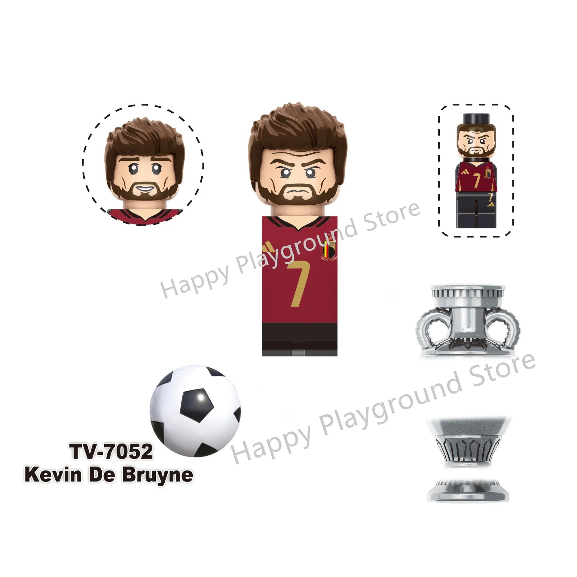 Football Stars Figure Sport Player Bailey Messi Ronaldo Building Blocks Bricks Mini Action Figures Toys For Kids Christmas Gifts