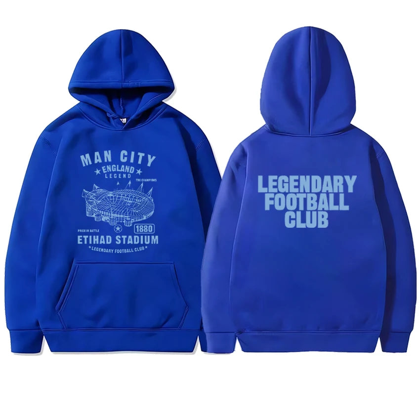 New In Manchester city Graphic Double Sided Printed Autumn Winter Hoodie Long sleeve Men Women Fleece Sweatshirt Unisex Pullover