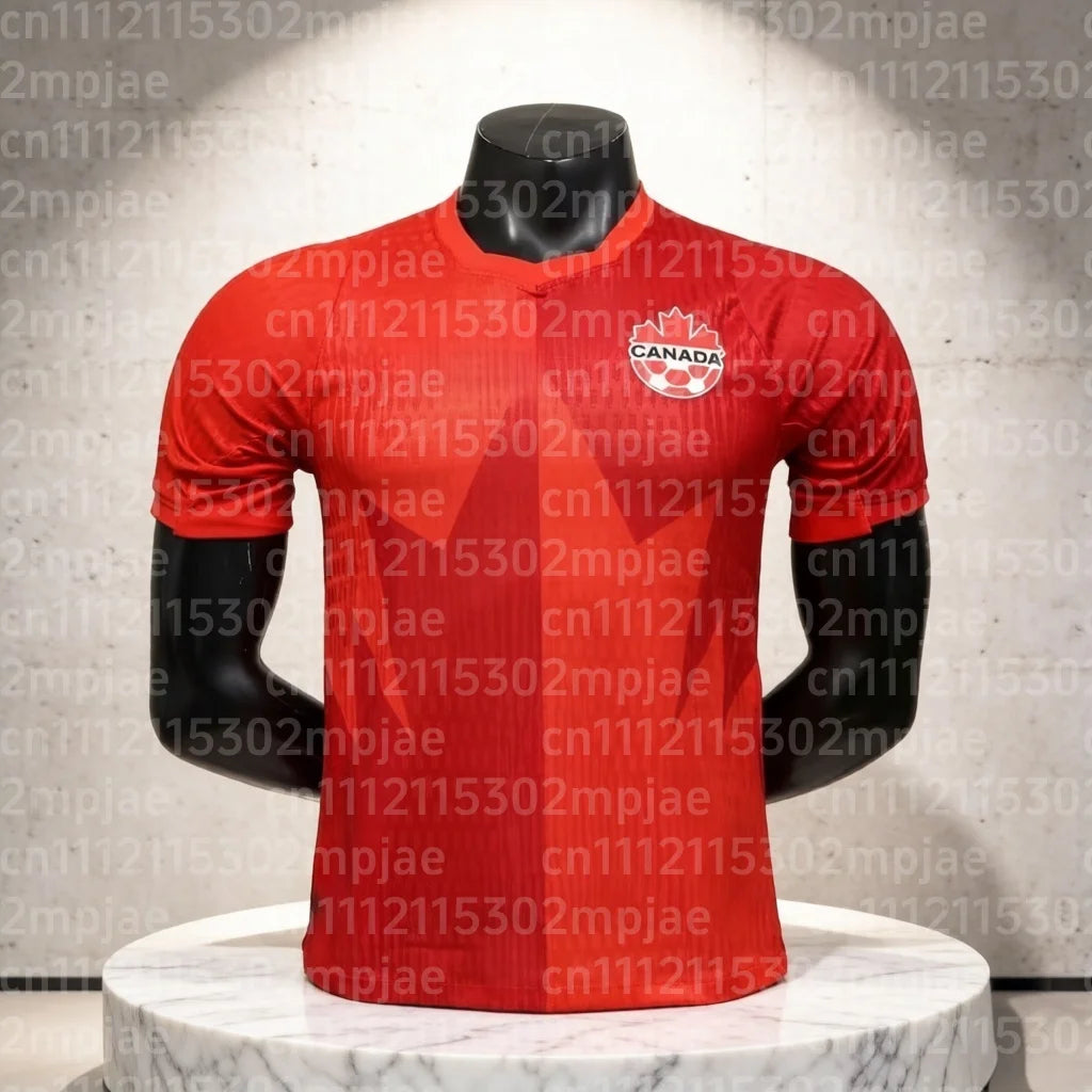 2026 Canada National Football Jersey Unisex Summer Breathable Quick Dry Lightweight Sports T-shirt Fashion Family Matching  ﻿
