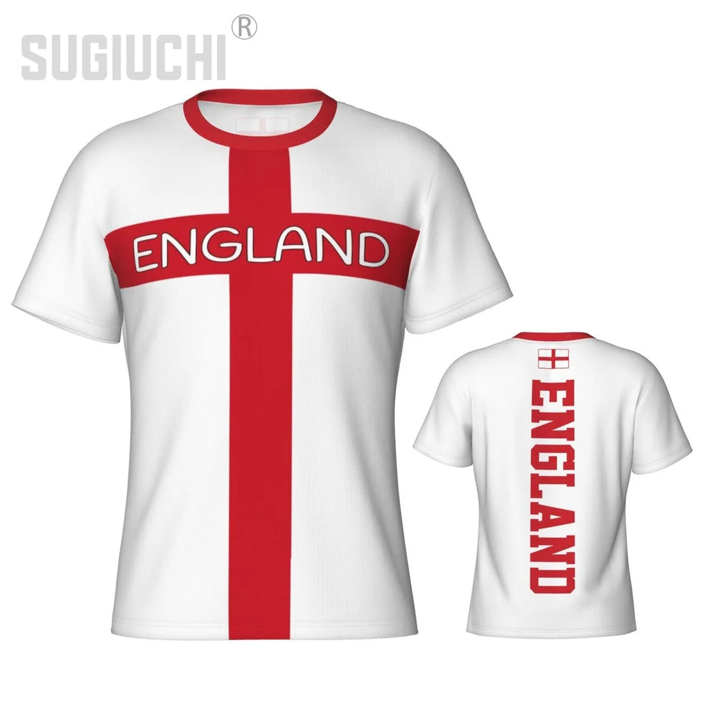 Tight Sports T-shirt England Flag Emblem 3D For Men Women Tees jersey Clothes Soccer Football Fans Gift Patriotic T shirt