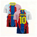 New 2026 Men Messi Special Jointly  Short Sleeve Football Shirt Youth Training Soccer Uniform Breathable Tops Family Kids Tees