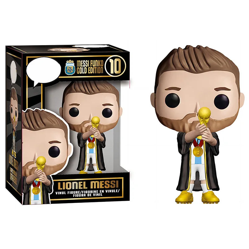 New Funko POP figurine Messi Black Gold Edition, Messi World Cup Trophy Edition Argentina team jersey collectible figurine model