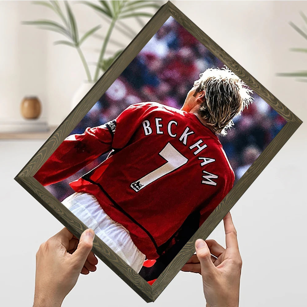 David Beckham Manchester United Jersey Poster Customizable Printed Canvas Painting for Pictures Wall Art Home Decor Items Mural
