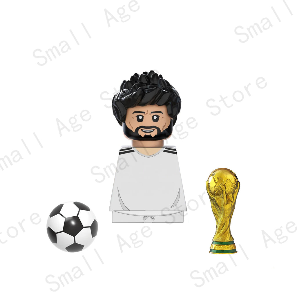2024 NEW Football Players Keychain Figurine Messi Ronaldo Neymar Mini Action Building Block Model Toy Children's Birthday Gifts