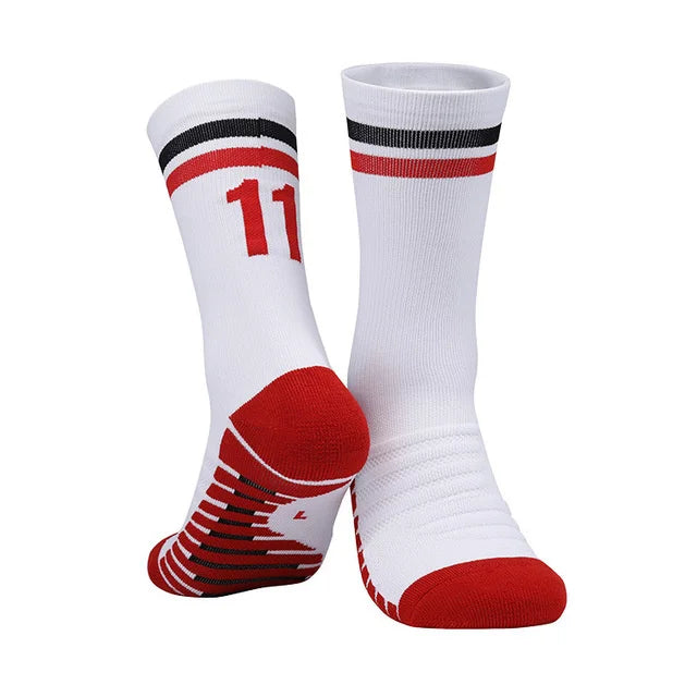 Football Kids 10# 2025 Socks New Yellow Blue Number Soccer Men's Sports Short Socks Outdoor Running Fast-drying Breathable Non-S