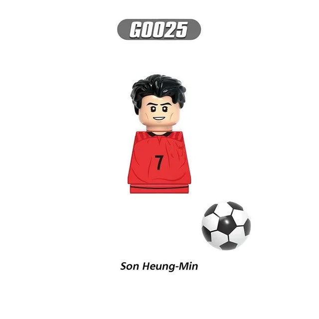 NEW World Famous Football Players Figurine Messi Ronaldo Neymar Lewandowski Mini Action Building Block Model Toy Kids Gifts