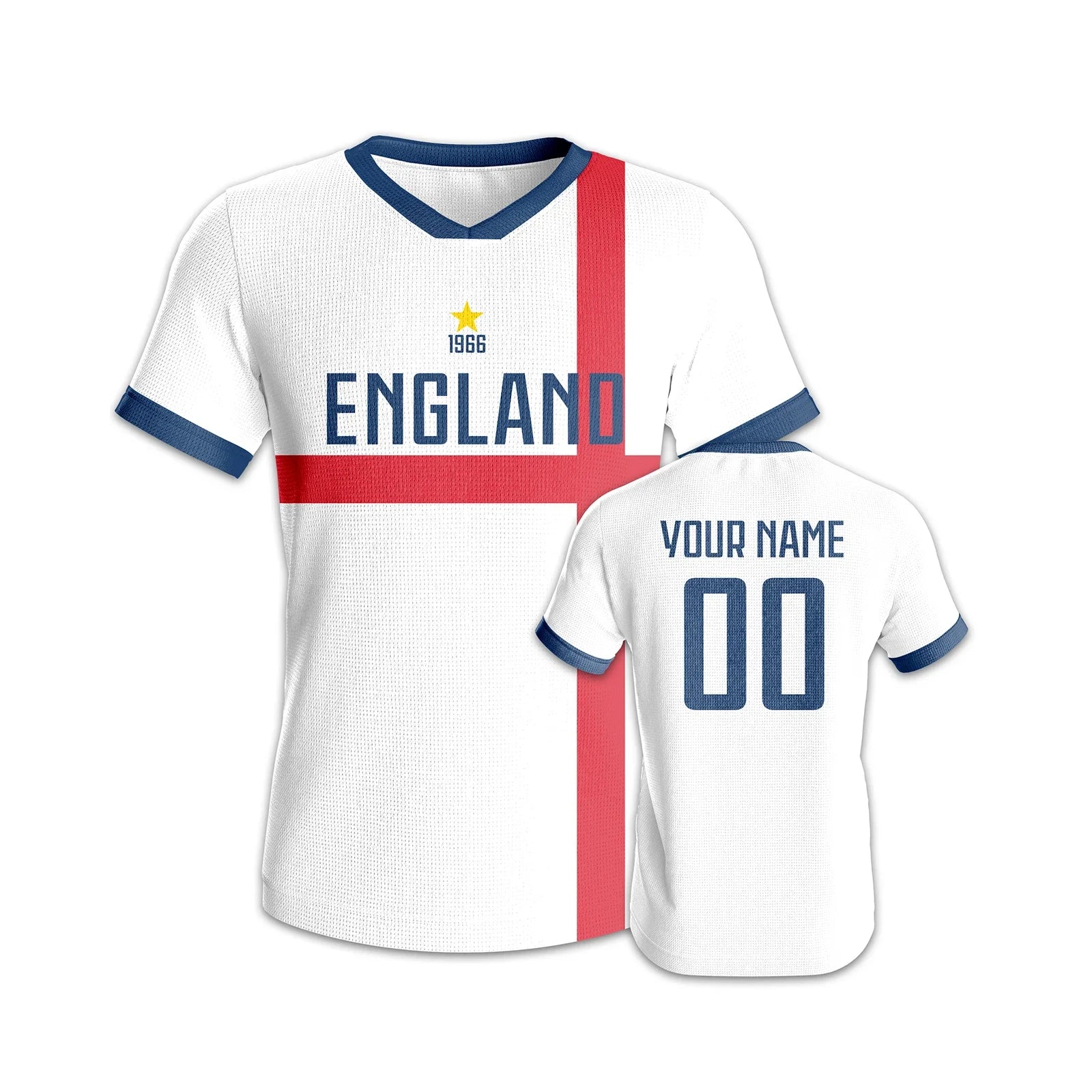 Custom England Soccer Jersey Breathable Team Training Football Shirt Personalized Name Number Jerseys Family Kids Tees Fashion