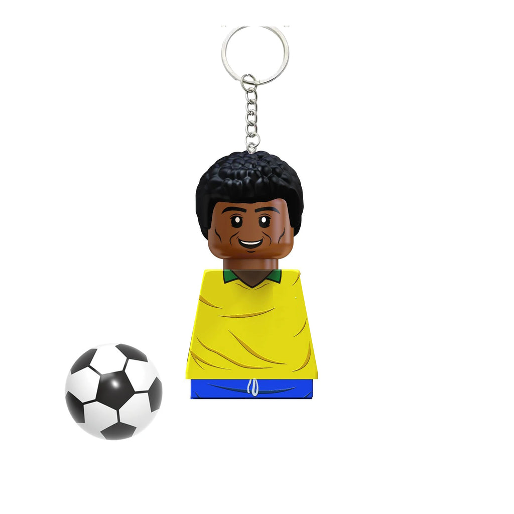 2024 NEW Football Players Keychain Figurine Messi Ronaldo Neymar Mini Action Building Block Model Toy Children's Birthday Gifts