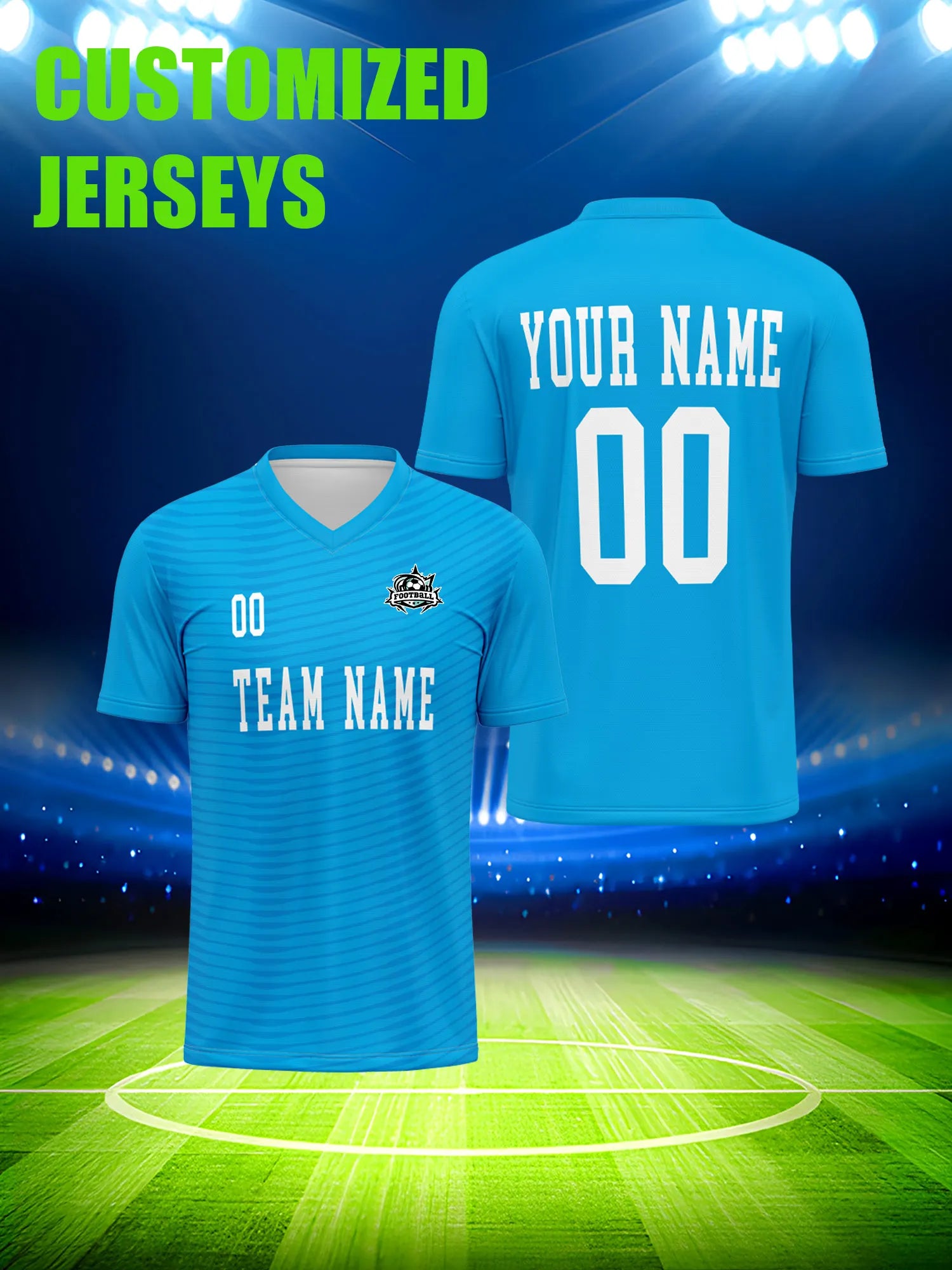 Custom Soccer Jersey With Custom Image, Number And Name, online custom maker fan club football shirt