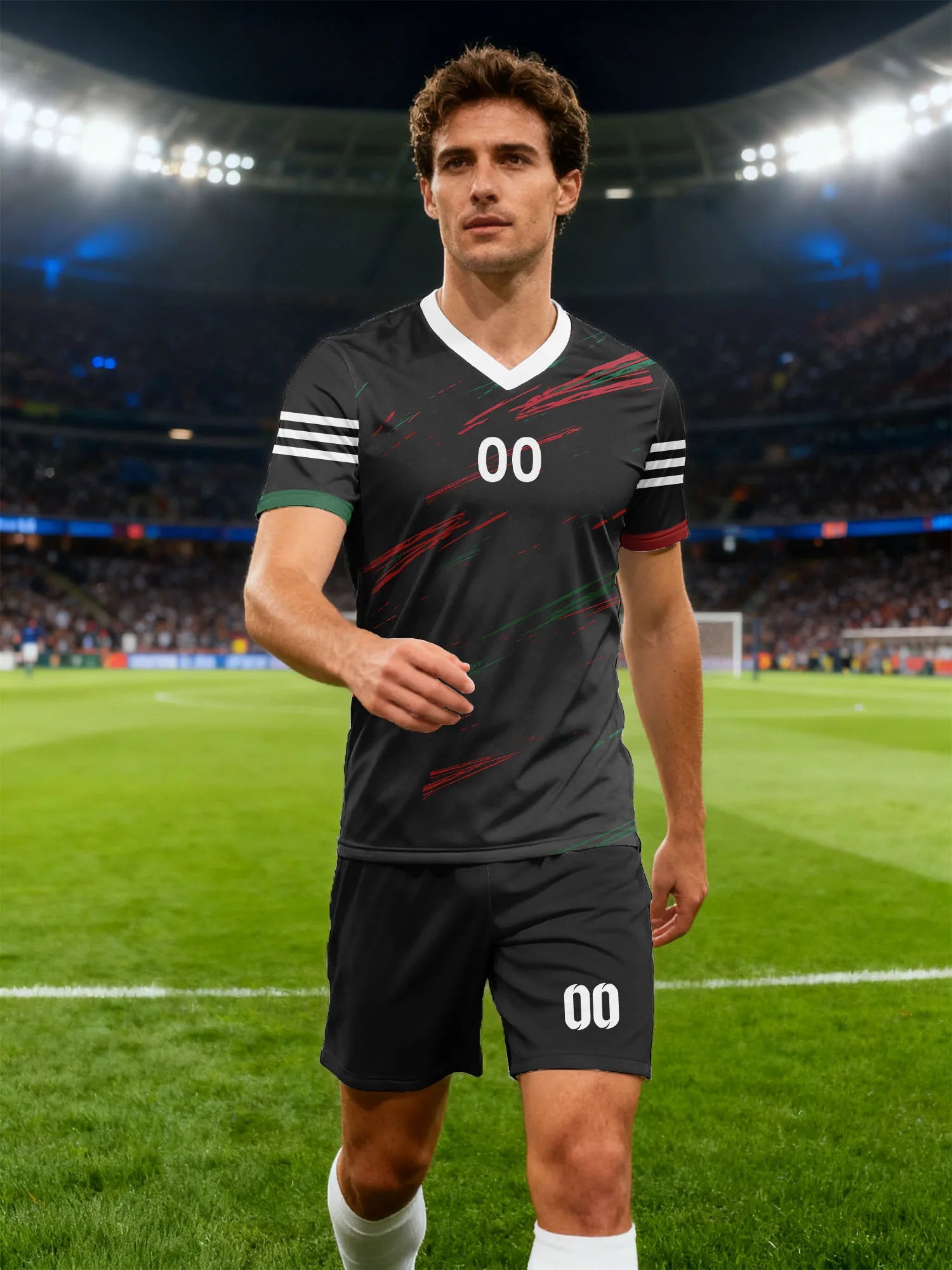 Custom Soccer Jersey With Custom Image, Number And Name, casual street daily wear fan apparel