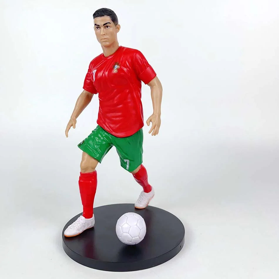 6pcs New Football Star FIFA C.Ronaldo Messi Mbappe Model Dolls Cartoon Cute Action Figure Car Accessories Football Fans Gifts
