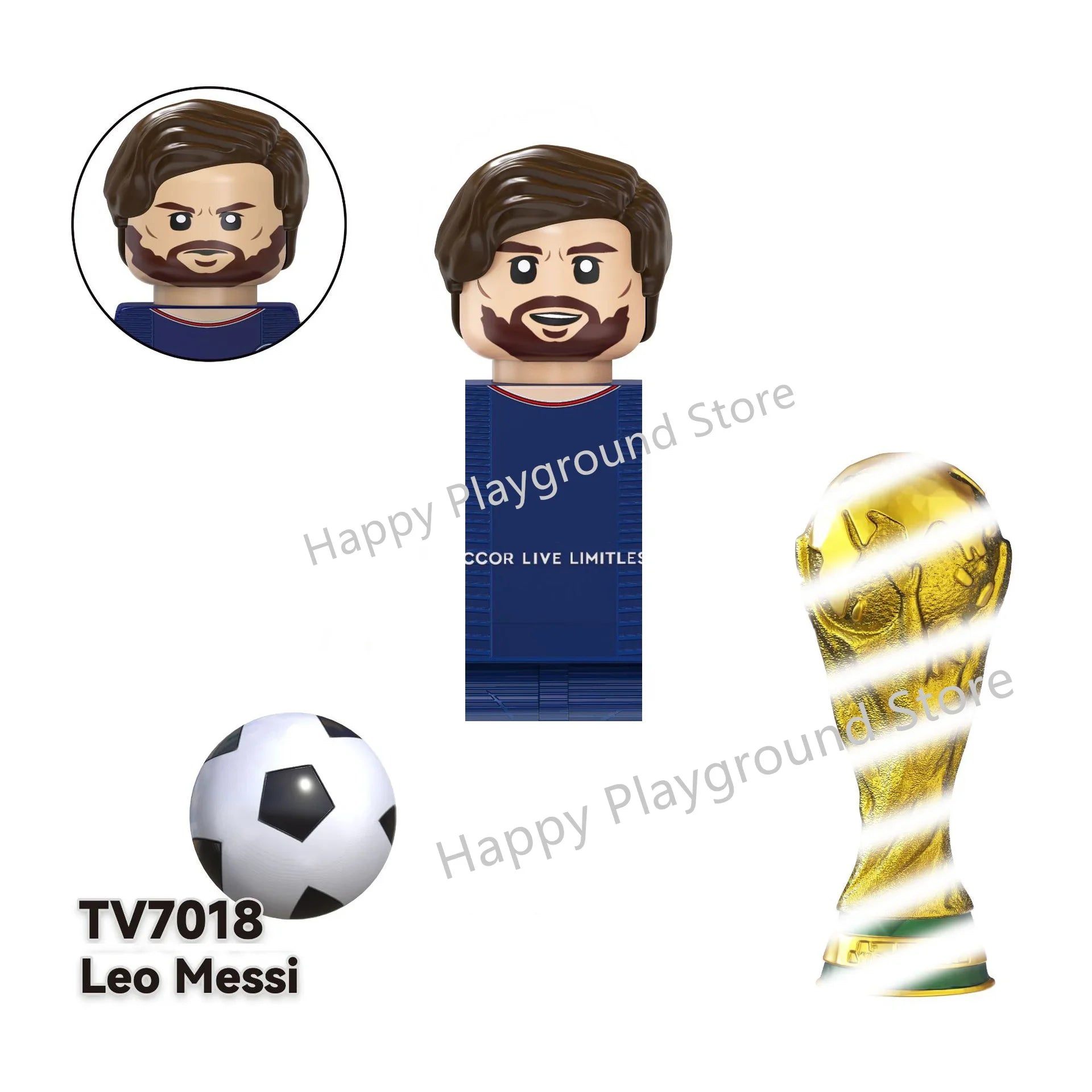 Football Stars Figure Sport Player Bailey Messi Ronaldo Building Blocks Bricks Mini Action Figures Toys For Kids Christmas Gifts