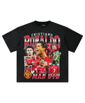 Cristiano Ronaldo cotton men's football Tshirt Manchester jersey Commemorative shirt Summer Unisex oversized Short Sleeve shirt