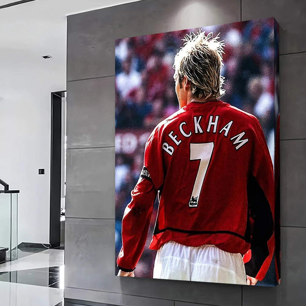 David Beckham Manchester United Jersey Poster Customizable Printed Canvas Painting for Pictures Wall Art Home Decor Items Mural