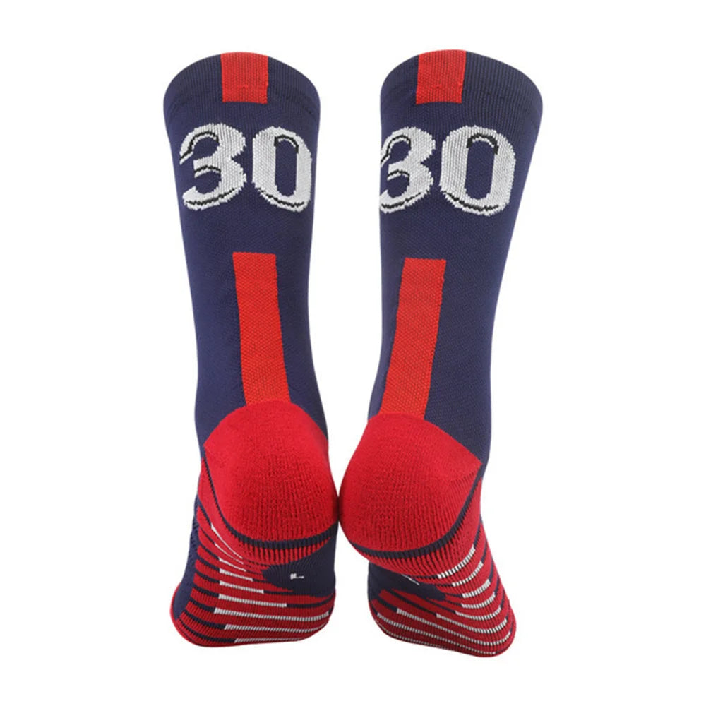 Football Kids 10# 2025 Socks New Yellow Blue Number Soccer Men's Sports Short Socks Outdoor Running Fast-drying Breathable Non-S