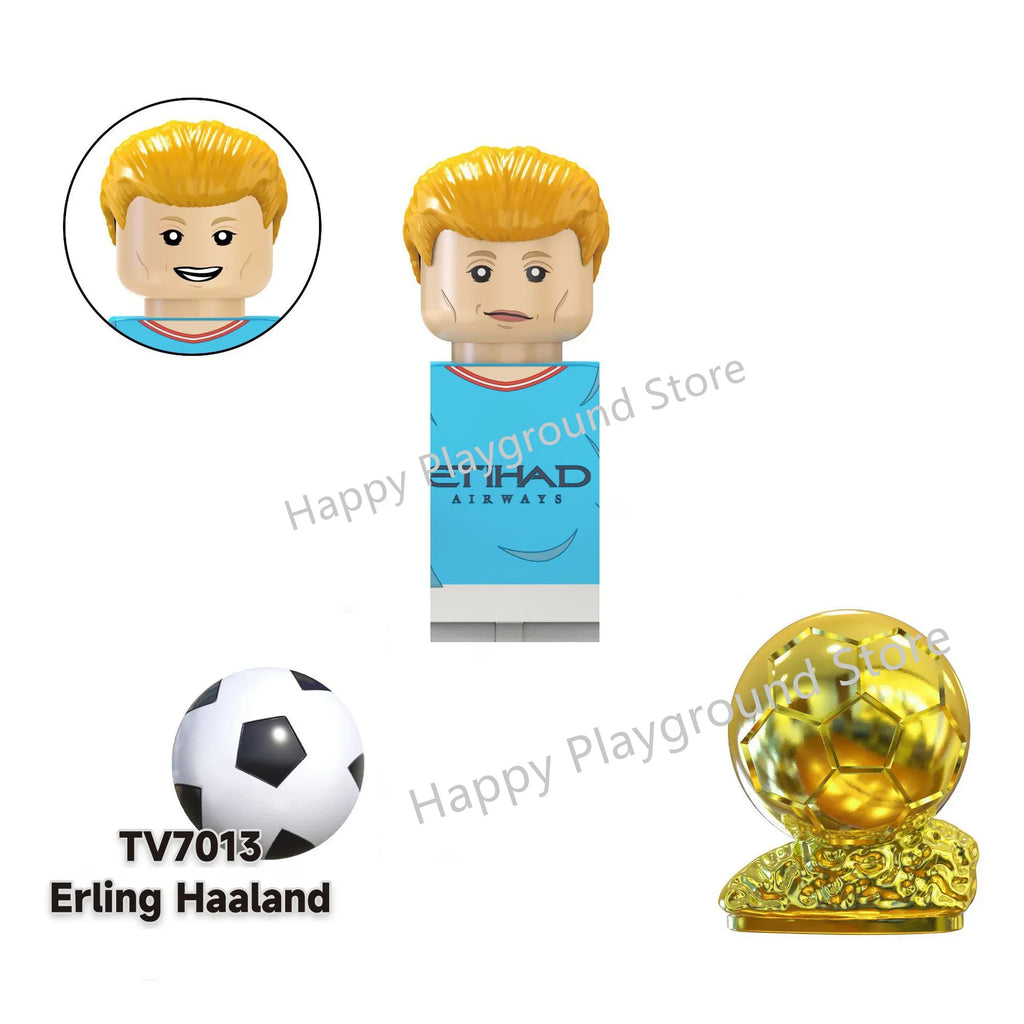 Football Stars Figure Sport Player Bailey Messi Ronaldo Building Blocks Bricks Mini Action Figures Toys For Kids Christmas Gifts