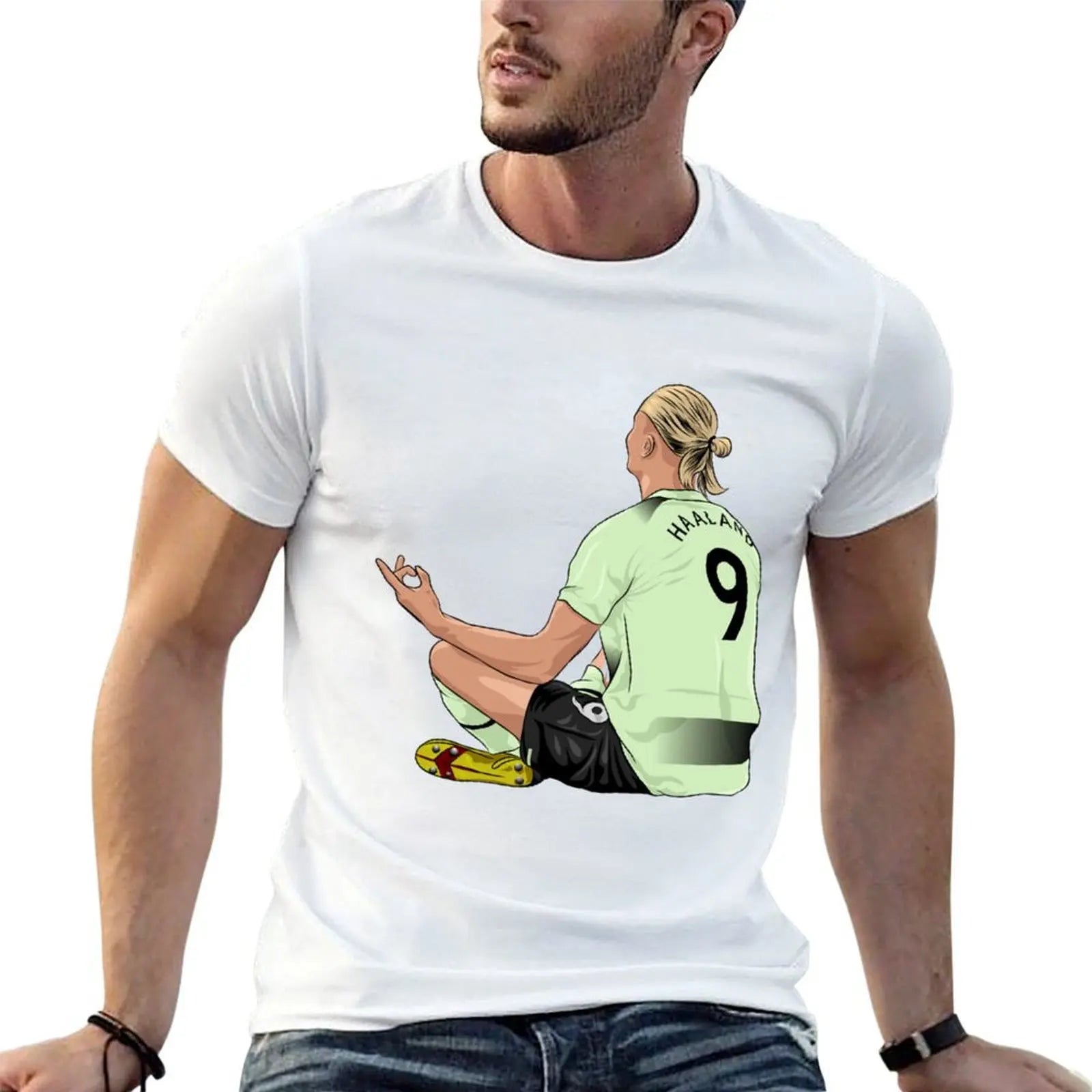Haaland celebration T-Shirt man t shirt graphic man t shirt summer T-Shirt