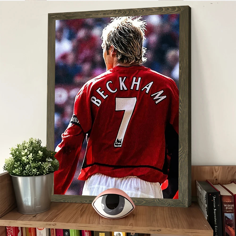 David Beckham Manchester United Jersey Poster Customizable Printed Canvas Painting for Pictures Wall Art Home Decor Items Mural