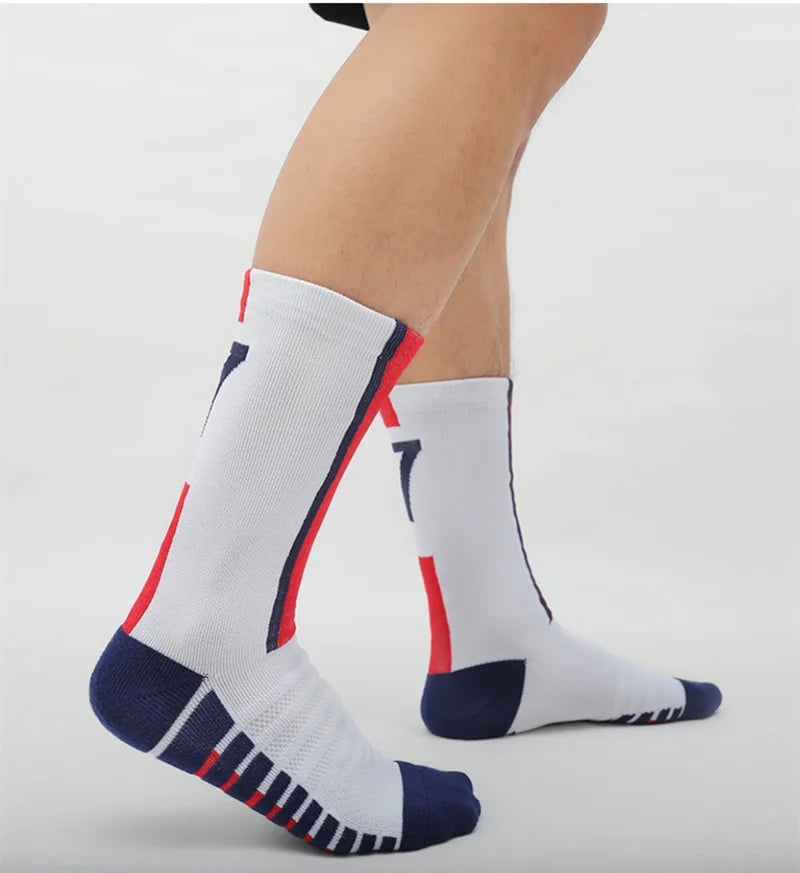 Football Kids 10# 2025 Socks New Yellow Blue Number Soccer Men's Sports Short Socks Outdoor Running Fast-drying Breathable Non-S