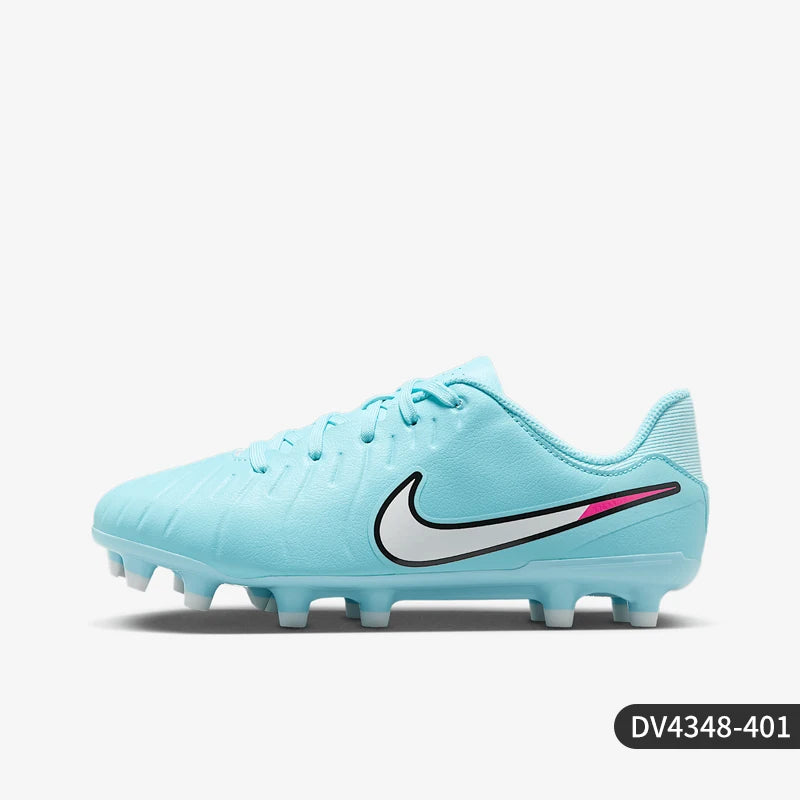 Nike genuine 2025 children's low cut lightweight, anti slip and wear-resistant football shoes DV4348-401