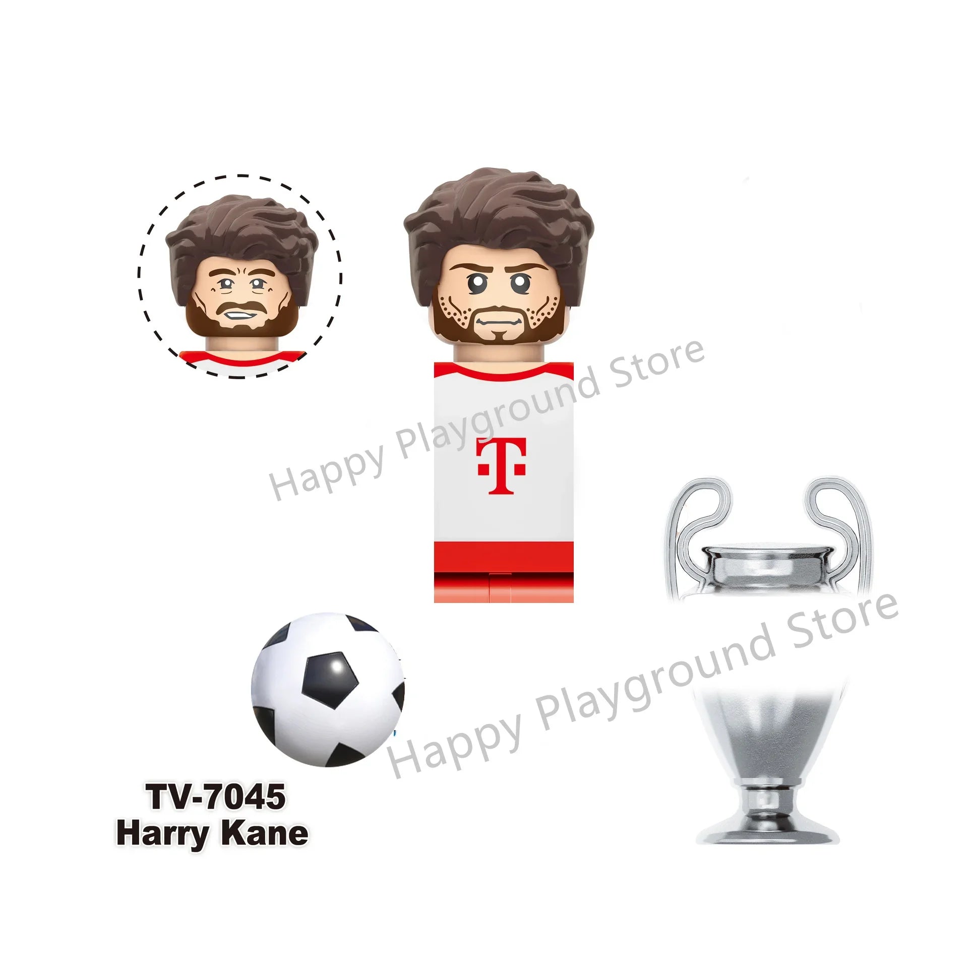 Football Stars Figure Sport Player Bailey Messi Ronaldo Building Blocks Bricks Mini Action Figures Toys For Kids Christmas Gifts