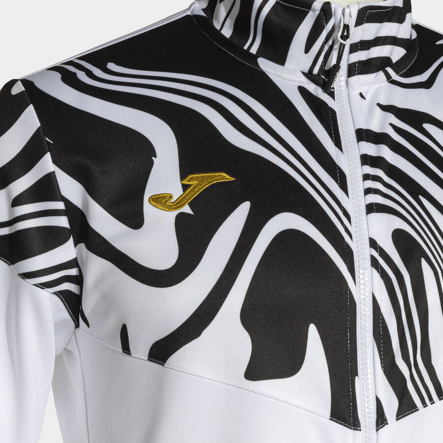 Lion II Elite training Tracksuit European Style Slim-Fit - White/Black - Joma